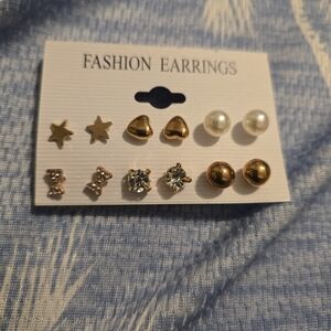 Gold and Silver Fashion Earrings Set